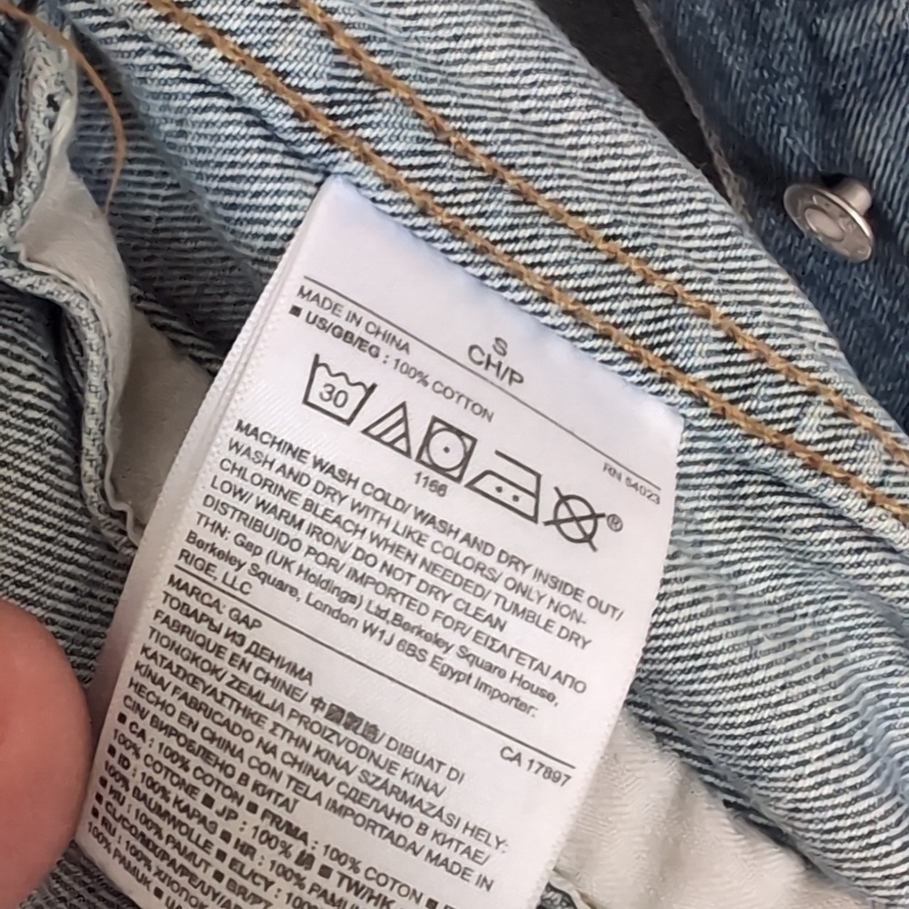 Gap Blue Denim Button Up Jacket Size Small - Picture 6 of 6